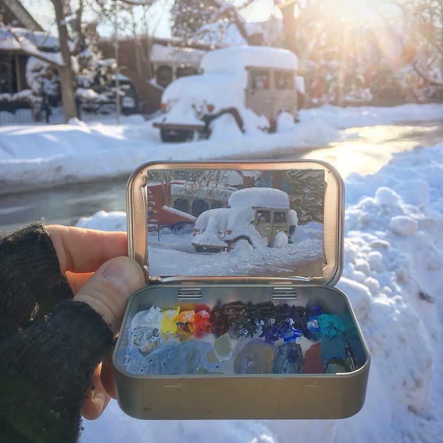 Artist Makes Amazing Mini Paintings In Cans Of Altoids