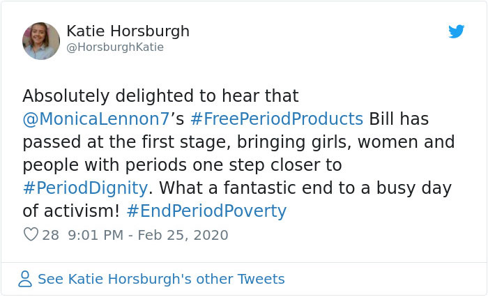 Scotland Is About To Make History As The First Country To Make Feminine Hygiene Products Free