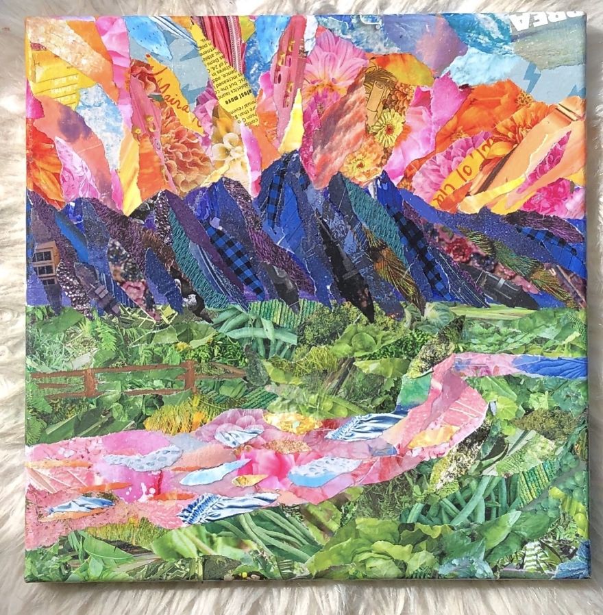 I Make Collages Out Of Recycled Magazines!