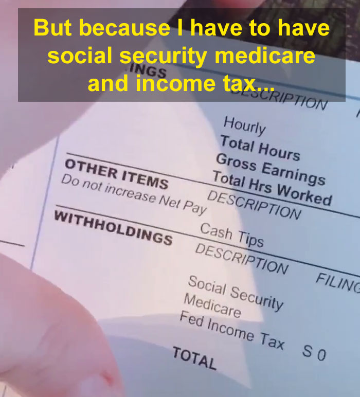 Mom Shares A TikTok Of Her $9.28 Paycheck After Working For 70 Hours As A Waitress