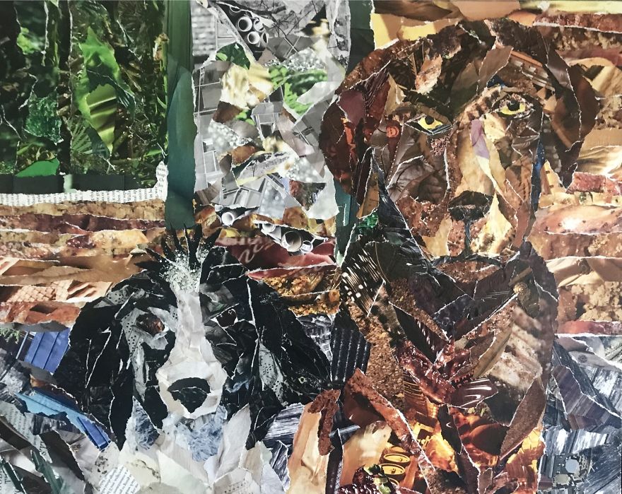 I Make Collages Out Of Recycled Magazines!