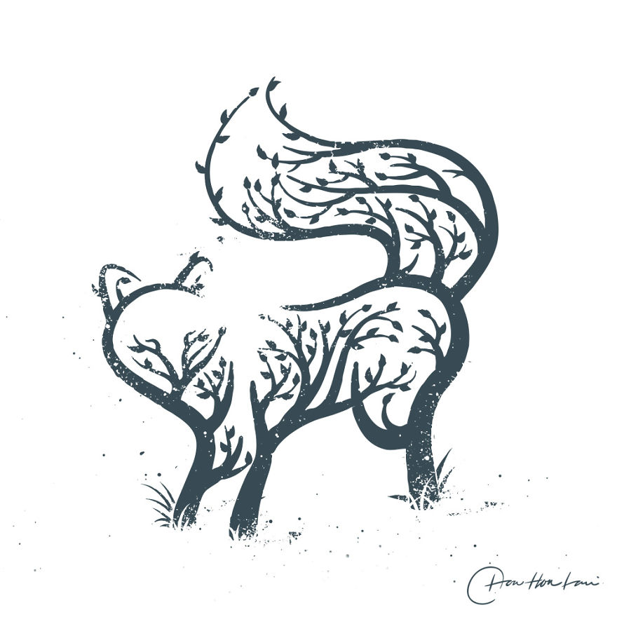 I Created A Tree Animal Illustrations To Help The Imagination Of Kids Run Wild