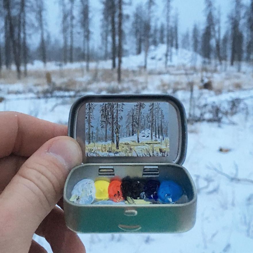 Artist Makes Amazing Mini Paintings In Cans Of Altoids