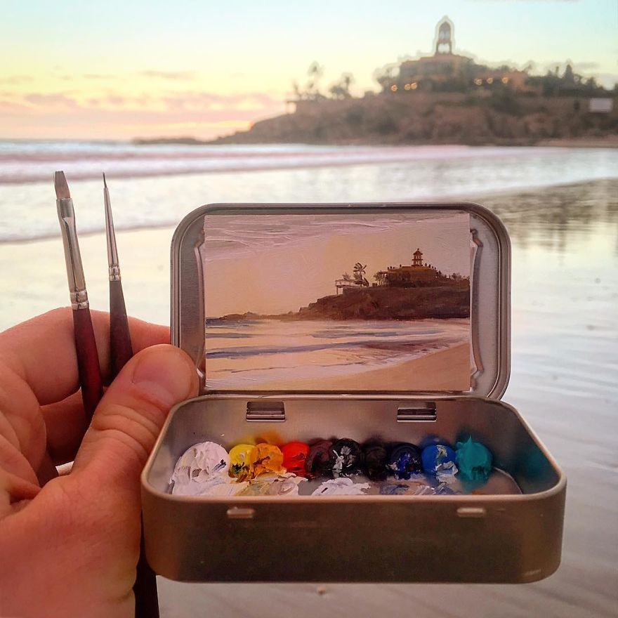 Artist Makes Amazing Mini Paintings In Cans Of Altoids
