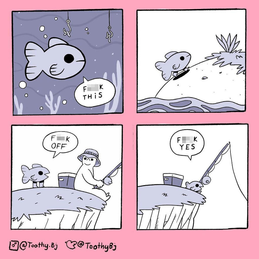 Artist Makes Black Humor In His Comics And More Than 81,000 Followers Are Addicted To Them