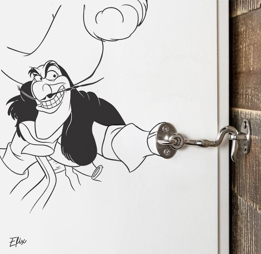 Artist Manages To Take The Boredom Out Of Common Spaces With Pop Culture Characters, Who Fit Perfectly With The Scene