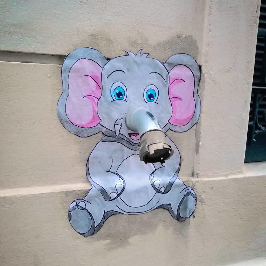 Artist Manages To Take The Boredom Out Of Common Spaces With Pop Culture Characters, Who Fit Perfectly With The Scene