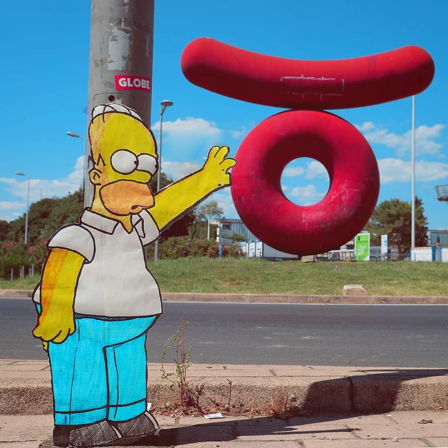 Artist Manages To Take The Boredom Out Of Common Spaces With Pop Culture Characters, Who Fit Perfectly With The Scene