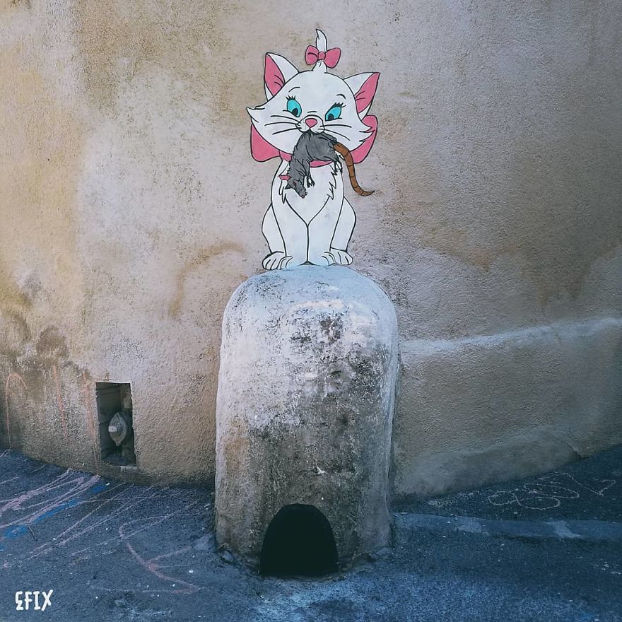 Artist Manages To Take The Boredom Out Of Common Spaces With Pop Culture Characters, Who Fit Perfectly With The Scene