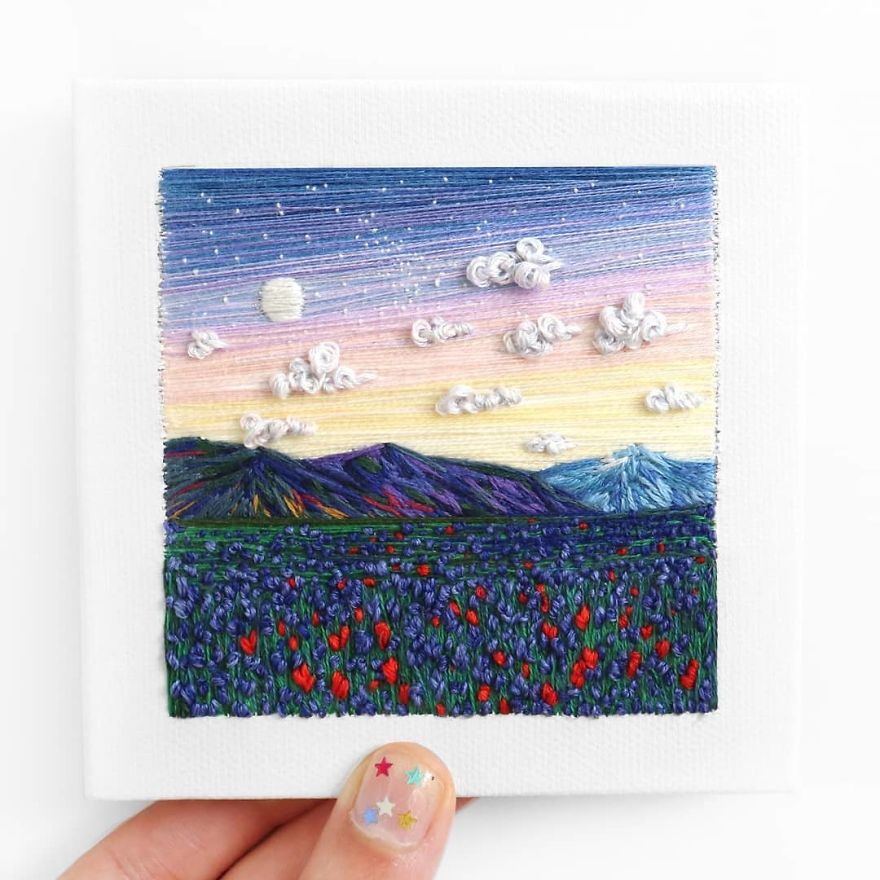 I Use Embroidery To Create Unique Landscapes