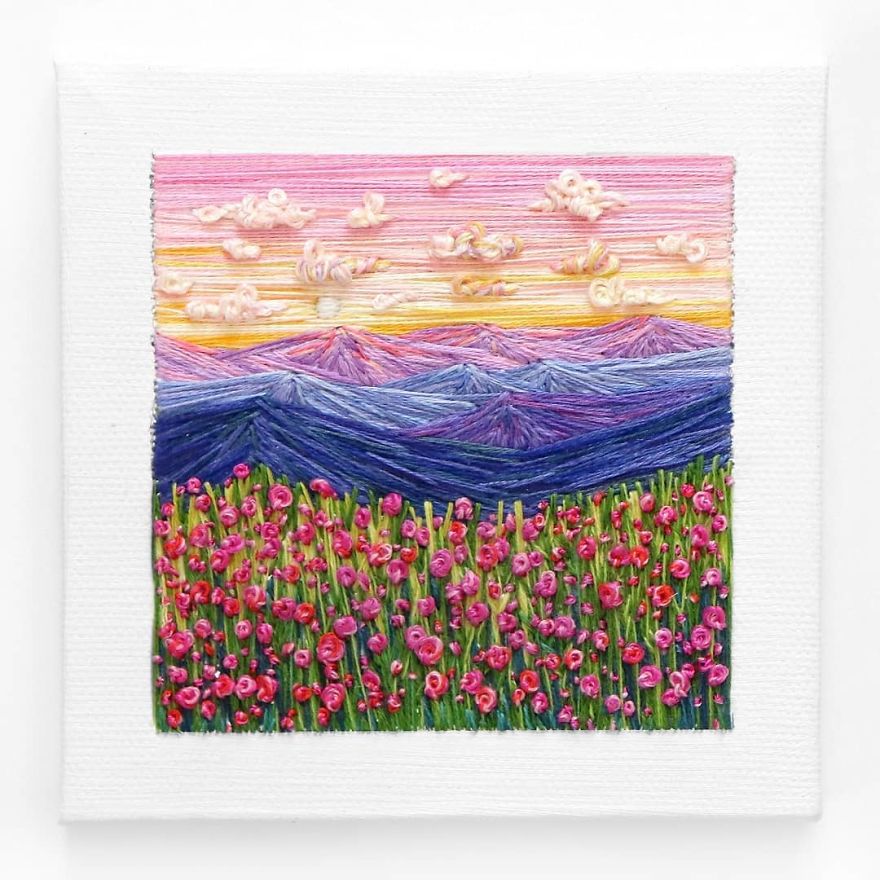 I Use Embroidery To Create Unique Landscapes