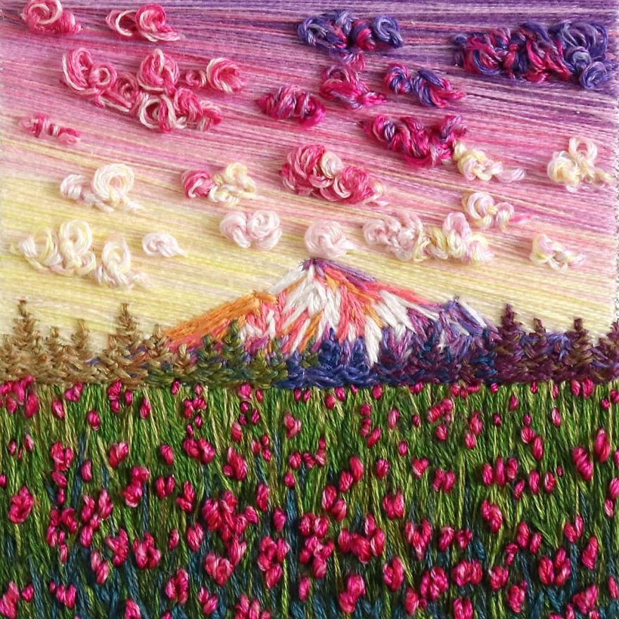I Use Embroidery To Create Unique Landscapes