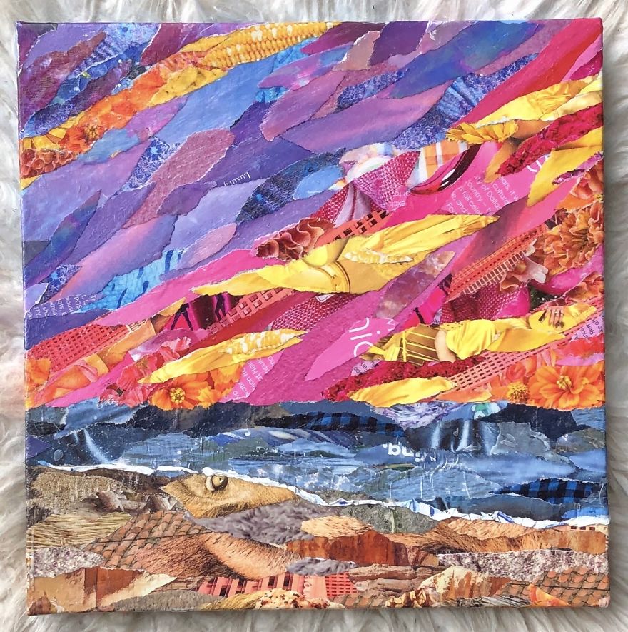 I Make Collages Out Of Recycled Magazines!