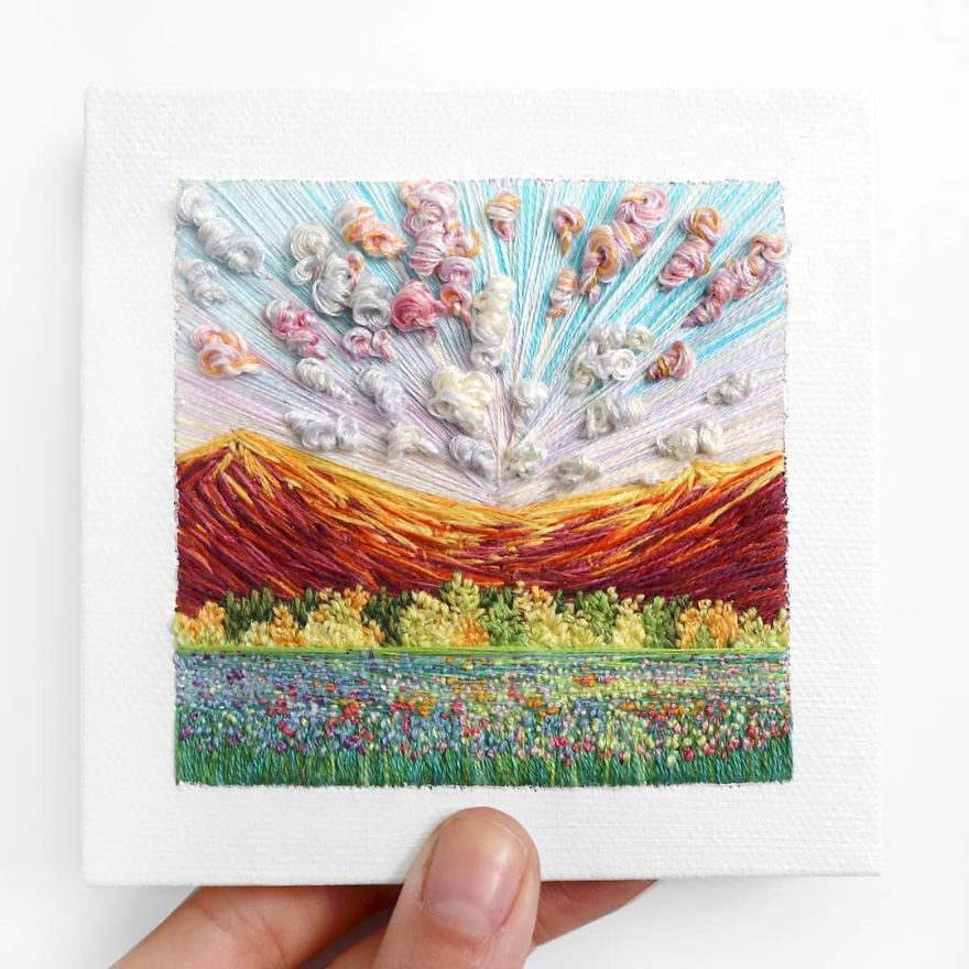 I Use Embroidery To Create Unique Landscapes