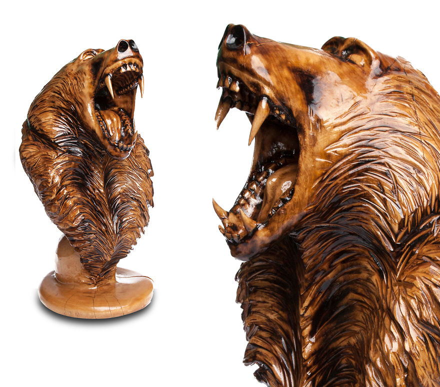 I Create Wooden Sculptures Using Chainsaws And Other Power Tools I Create Wooden Sculptures Using Chainsaws And Other Power Tools