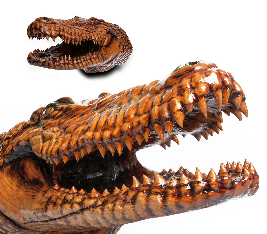 I Create Wooden Sculptures Using Chainsaws And Other Power Tools