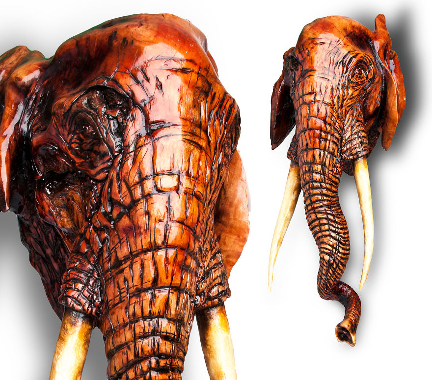 I Create Wooden Sculptures Using Chainsaws And Other Power Tools I Create Wooden Sculptures Using Chainsaws And Other Power Tools