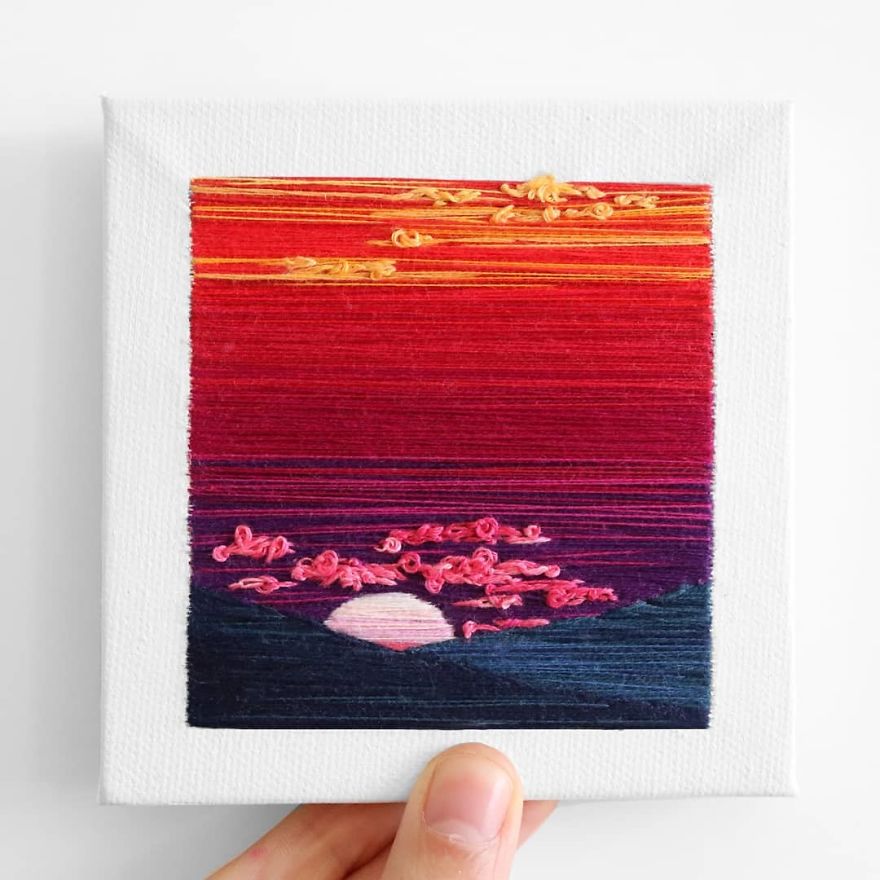 I Use Embroidery To Create Unique Landscapes