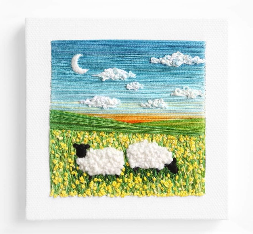 I Use Embroidery To Create Unique Landscapes