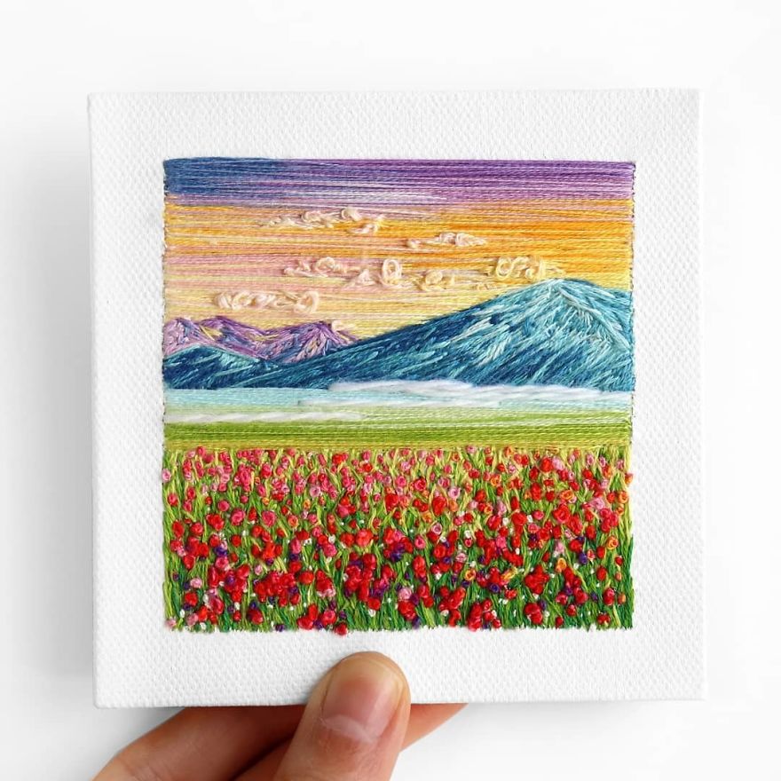 I Use Embroidery To Create Unique Landscapes