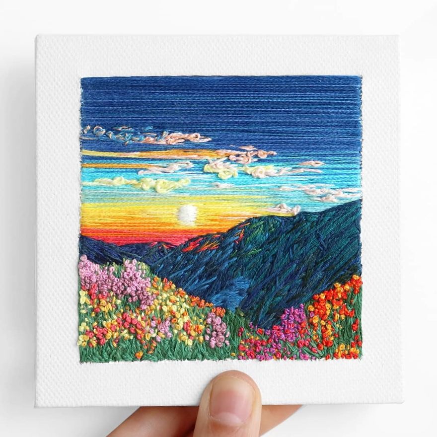 I Use Embroidery To Create Unique Landscapes