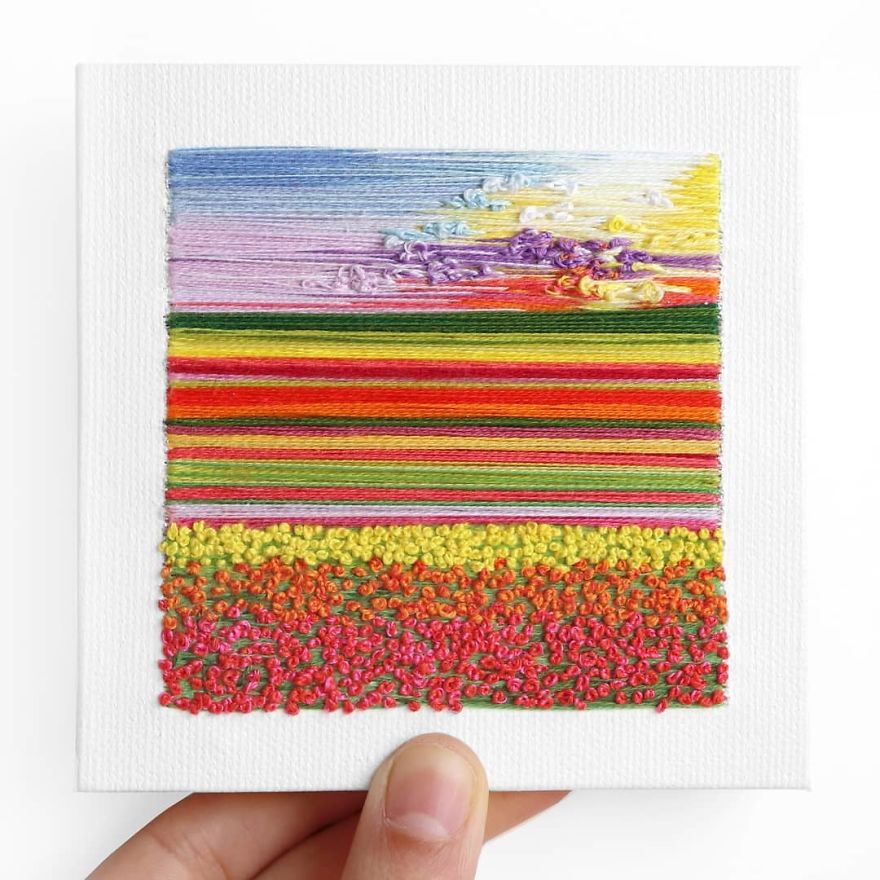 I Use Embroidery To Create Unique Landscapes