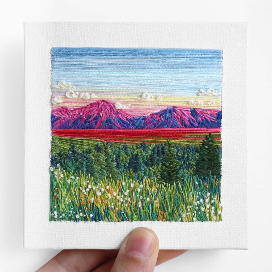 I Use Embroidery To Create Unique Landscapes