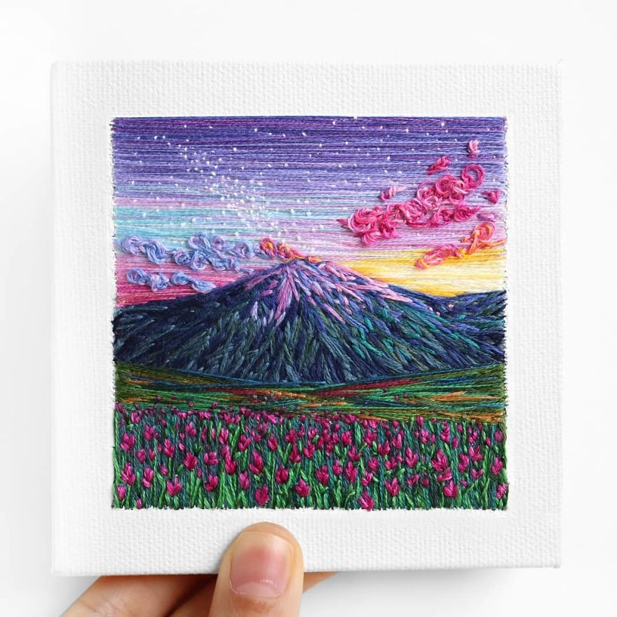 I Use Embroidery To Create Unique Landscapes