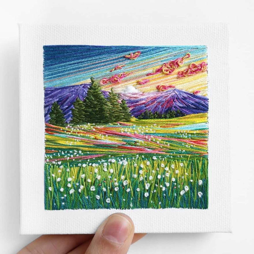 I Use Embroidery To Create Unique Landscapes