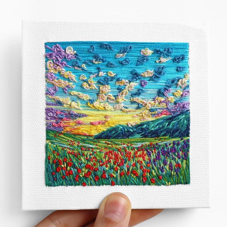 I Use Embroidery To Create Unique Landscapes