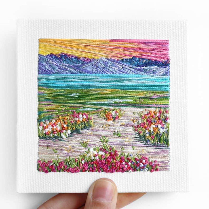 I Use Embroidery To Create Unique Landscapes