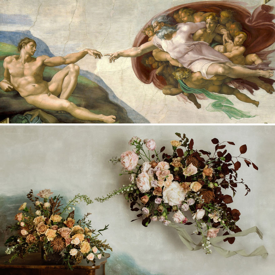 We Use Flowers To Recreate World-Famous Paintings (7 Pics) We Use Flowers To Recreate World-Famous Paintings (7 Pics)