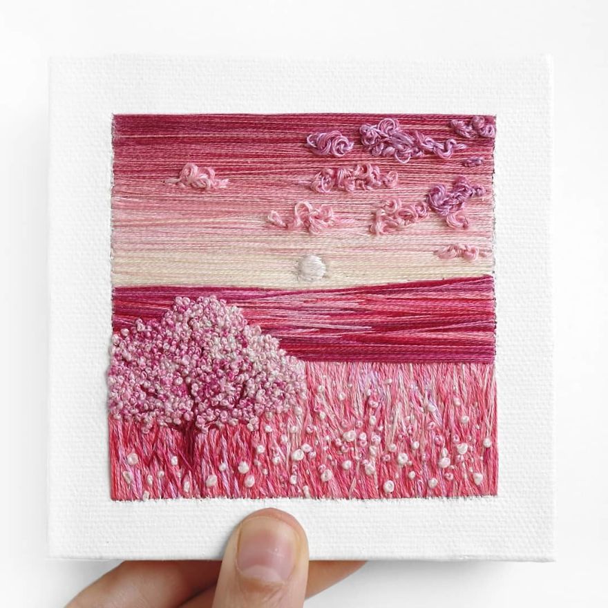 I Use Embroidery To Create Unique Landscapes