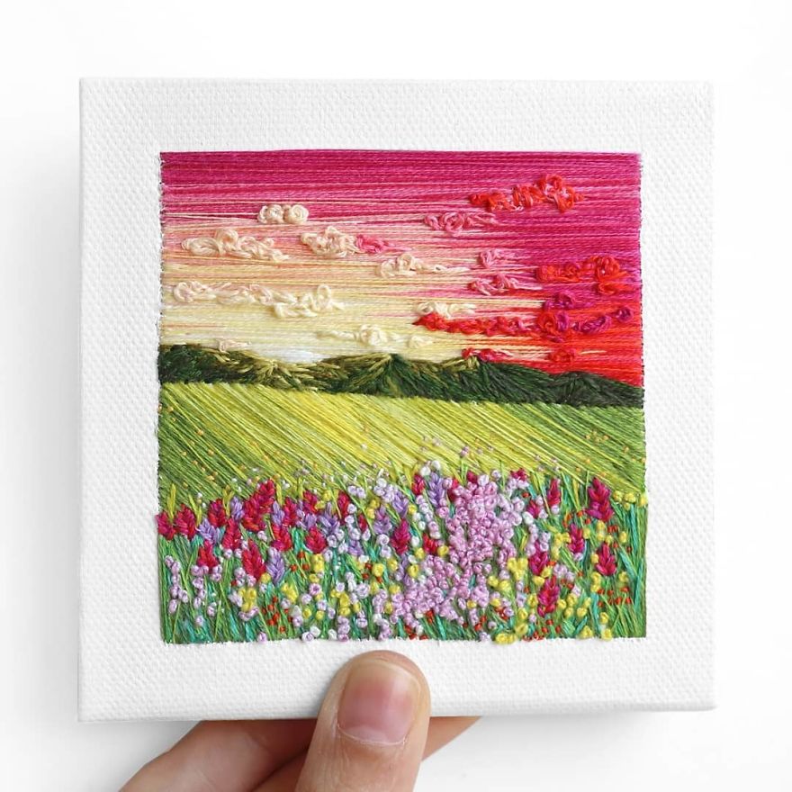 I Use Embroidery To Create Unique Landscapes