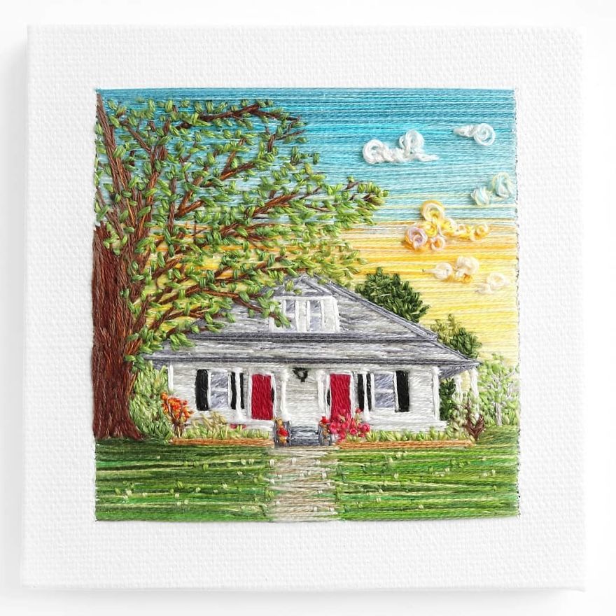 I Use Embroidery To Create Unique Landscapes