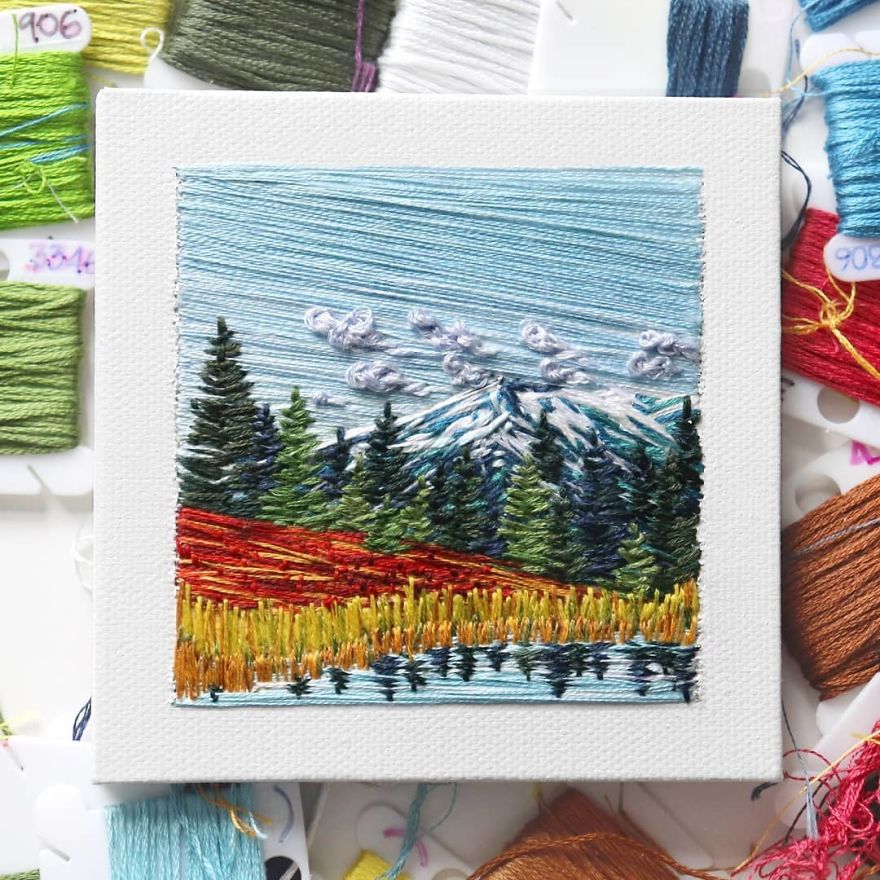 I Use Embroidery To Create Unique Landscapes