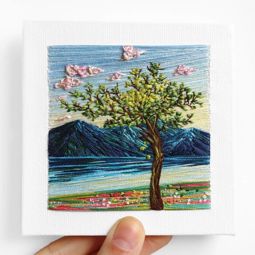 I Use Embroidery To Create Unique Landscapes