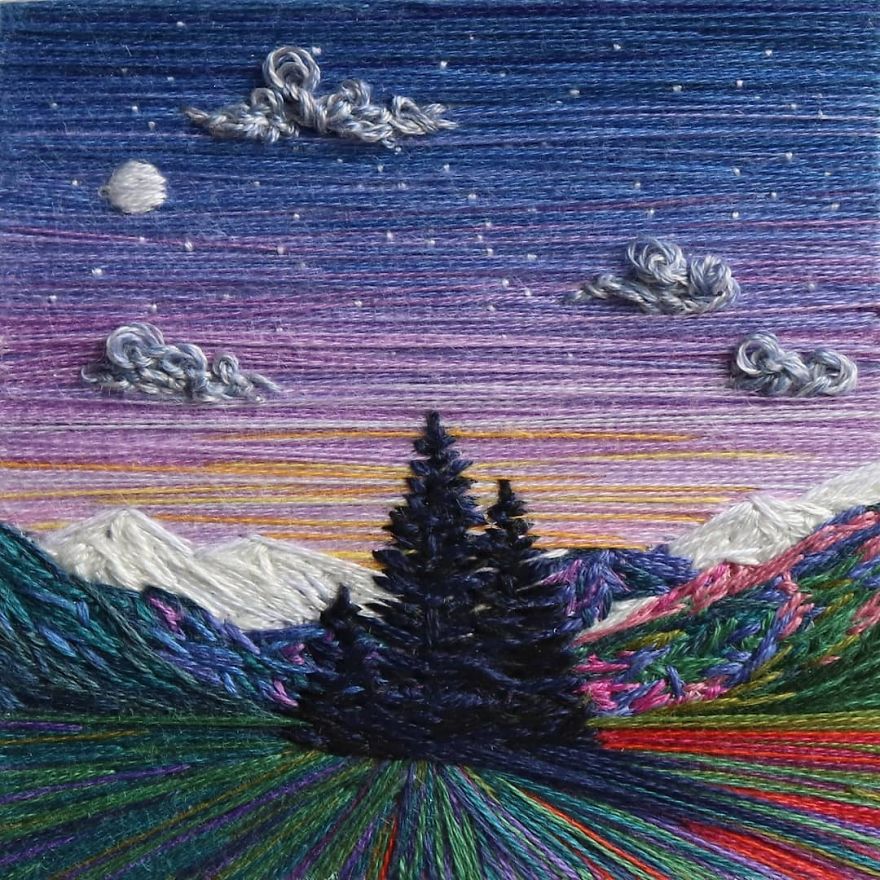 I Use Embroidery To Create Unique Landscapes