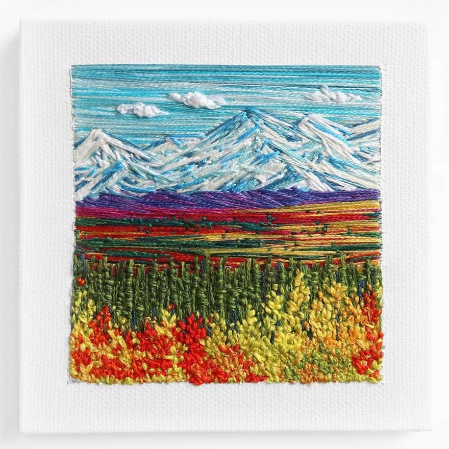 I Use Embroidery To Create Unique Landscapes