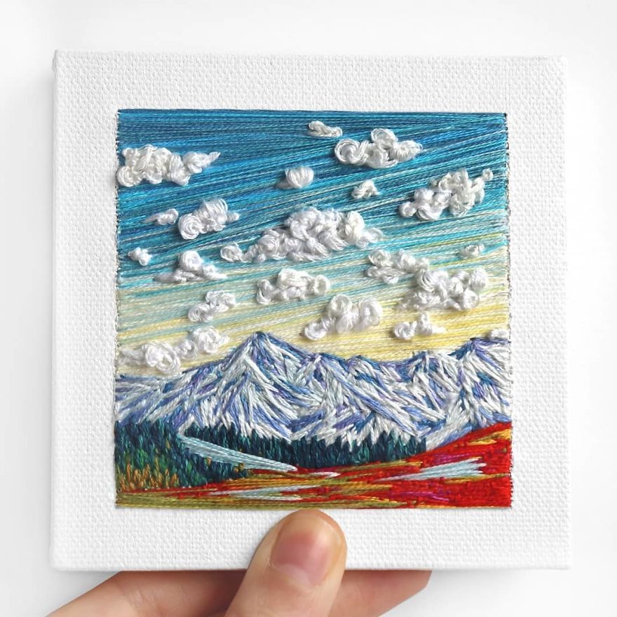 I Use Embroidery To Create Unique Landscapes