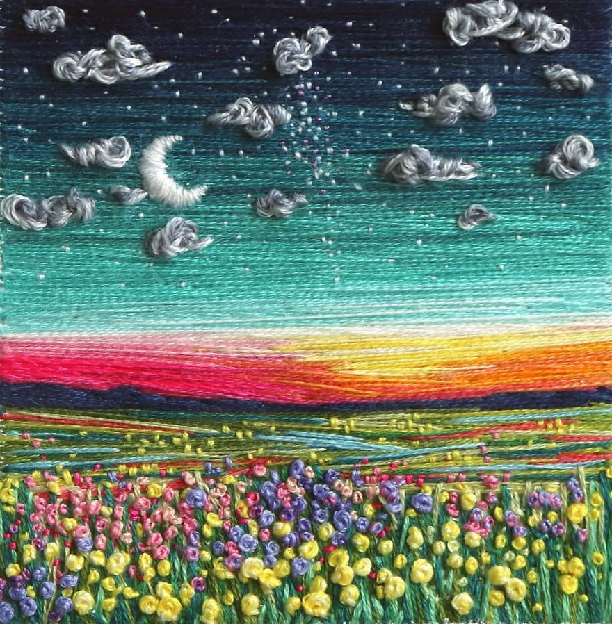 I Use Embroidery To Create Unique Landscapes