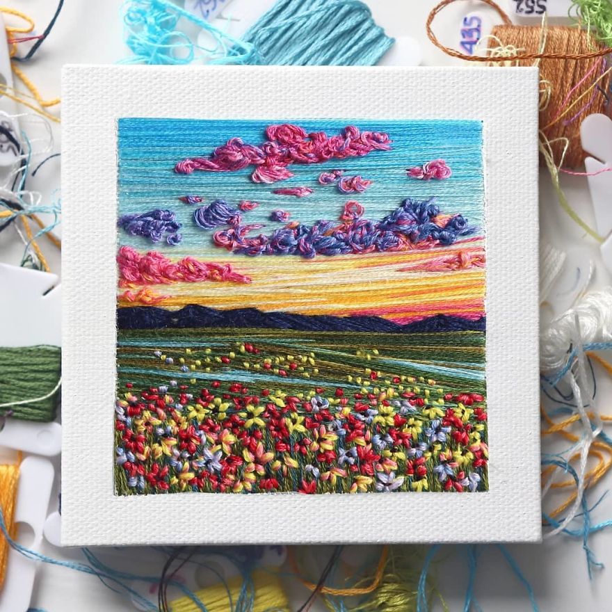 I Use Embroidery To Create Unique Landscapes
