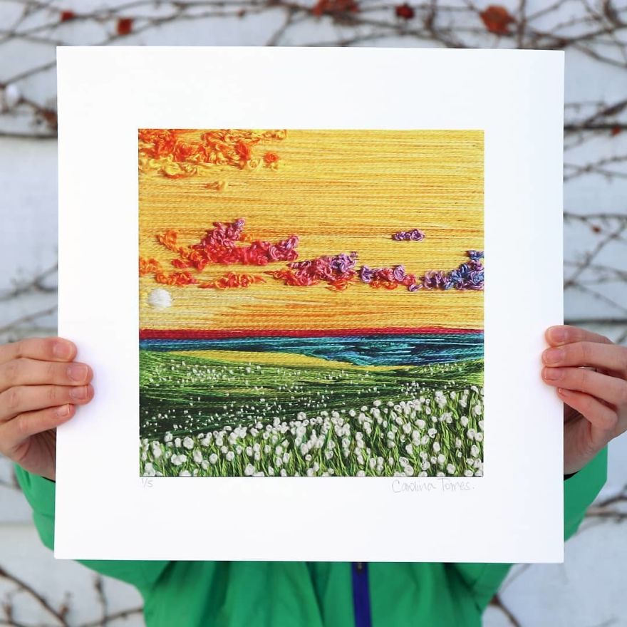 I Use Embroidery To Create Unique Landscapes