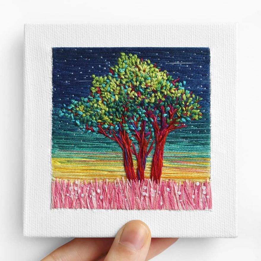 I Use Embroidery To Create Unique Landscapes