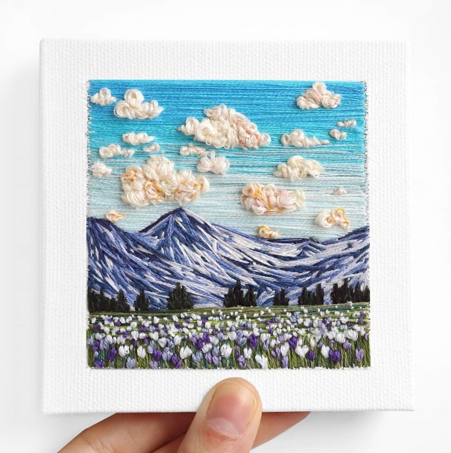 I Use Embroidery To Create Unique Landscapes