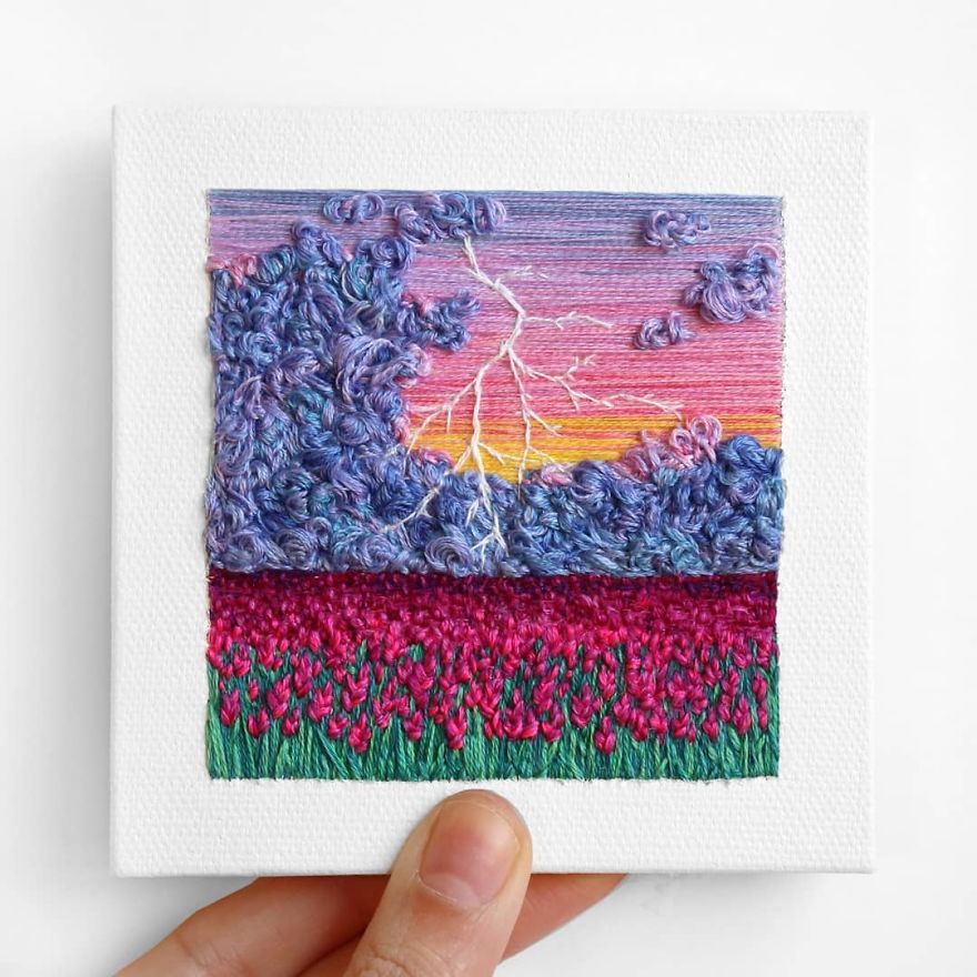 I Use Embroidery To Create Unique Landscapes