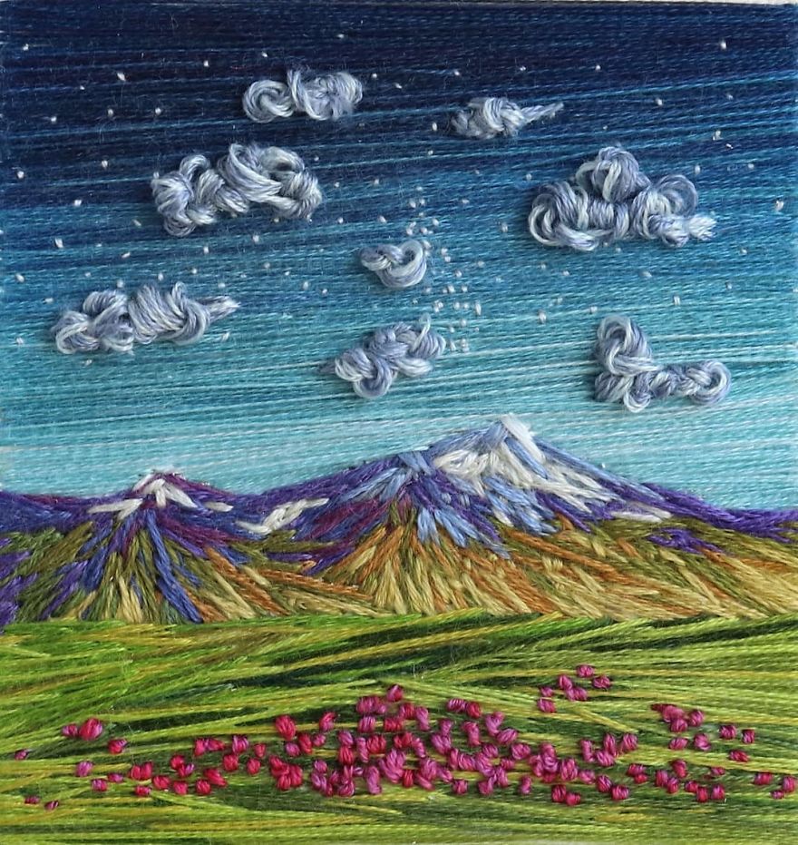 I Use Embroidery To Create Unique Landscapes
