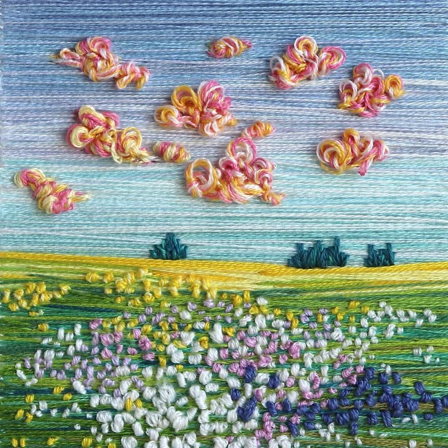 I Use Embroidery To Create Unique Landscapes
