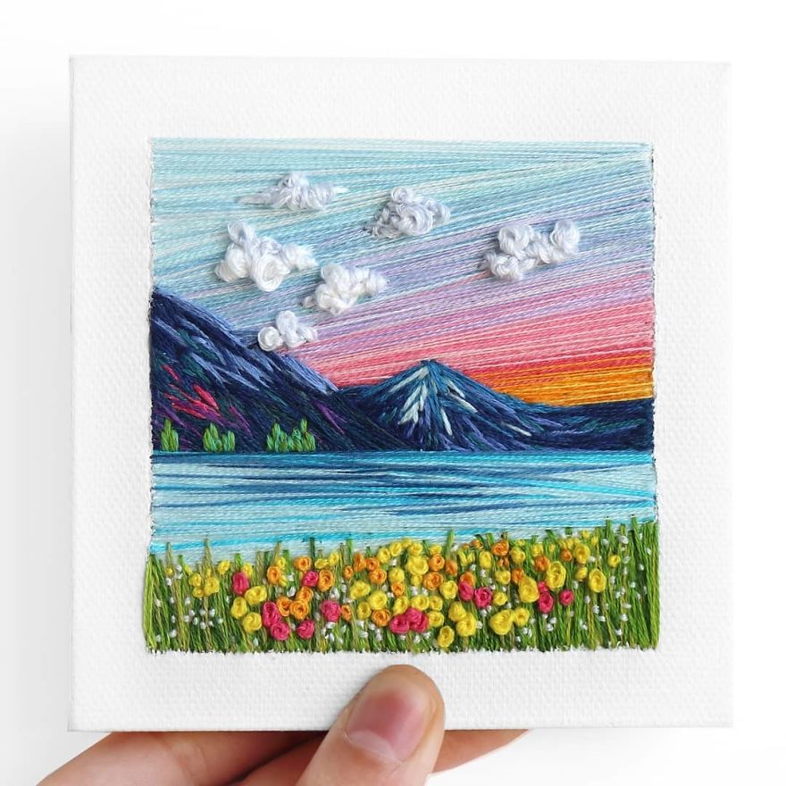 I Use Embroidery To Create Unique Landscapes