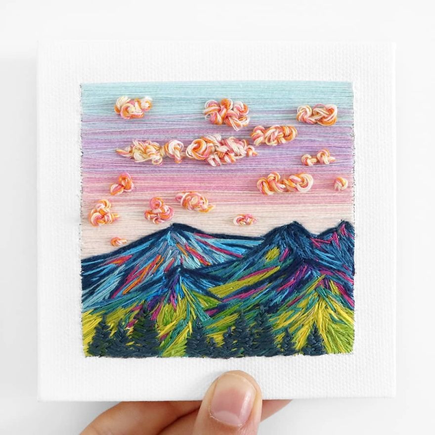 I Use Embroidery To Create Unique Landscapes